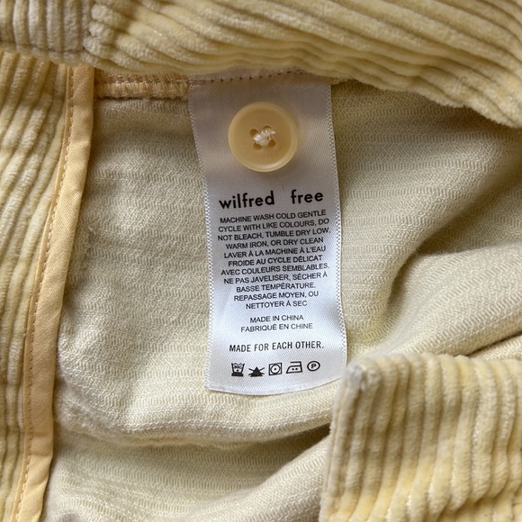 Corduroy Ankle Pleat Pant Butter 